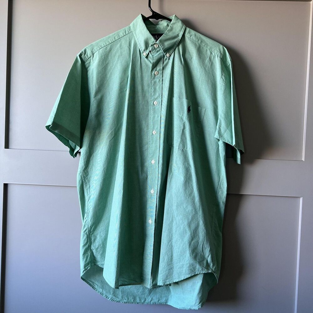 Ralph Lauren Shirt Mens Small Blake Button Down Short Sleeve‎ Pony Embroidered